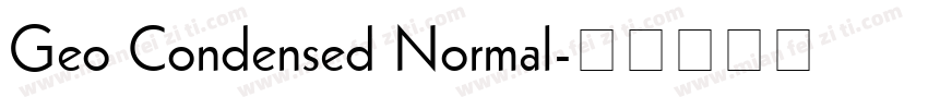 Geo Condensed Normal字体转换